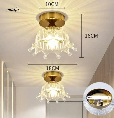 GVG Lotus Leaf Crystal Ceiling Light from GVG