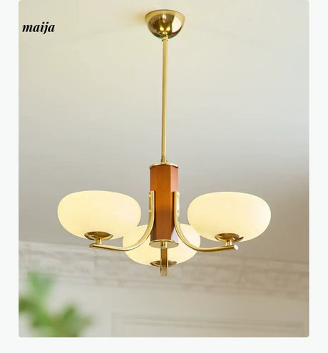 NANCY Solid Wood All-Copper Cream Wind Bedroom Lamp from NANCY