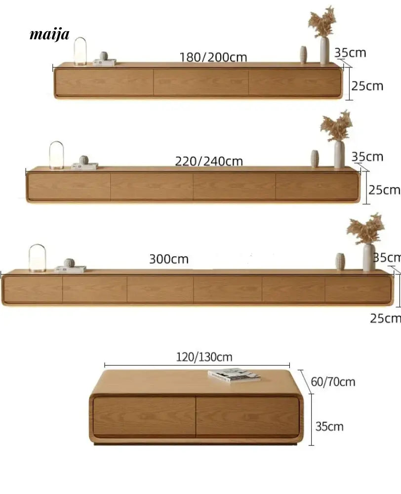 [Pre-Order] Dianne Solid Wood All in One TV Cabinet from Jun Chuang