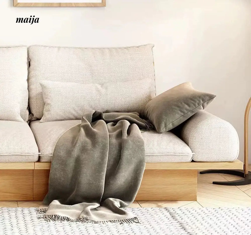 Japanese Style Solid Wood Modular Sofa with Storage from maija