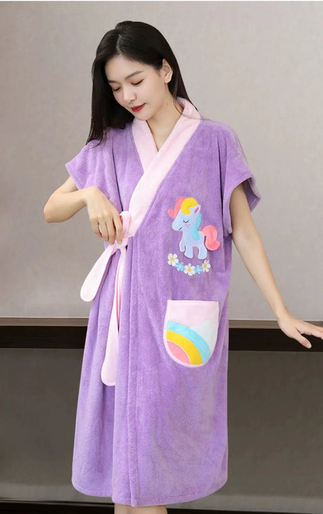 NUANYOU Wearable Bath Towel with Bathrobe from Nuanyou