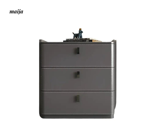 Jacobson Leather Wrap Bedside Table from Mufanli