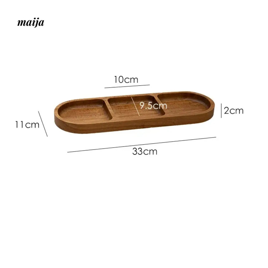 Wooden Serving Plate with Grid from KIMACHI