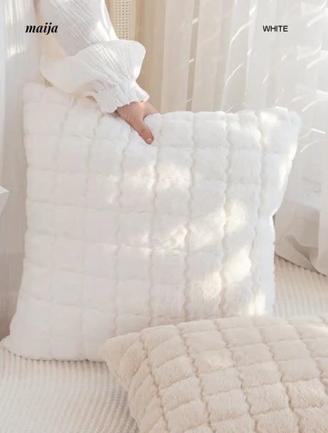 Chessboard Fluffy Square Cushions from Manxiaomian