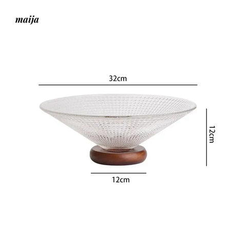 Glass Decorative Fruit Bowl from Zodian