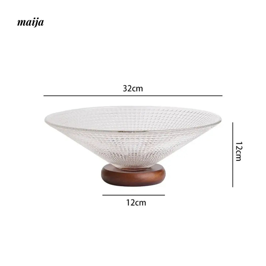 Glass Decorative Fruit Bowl from Zodian