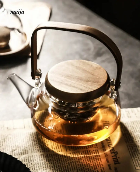 Flower Heat Resistant Glass Tea Set with Tray from KIMACHI