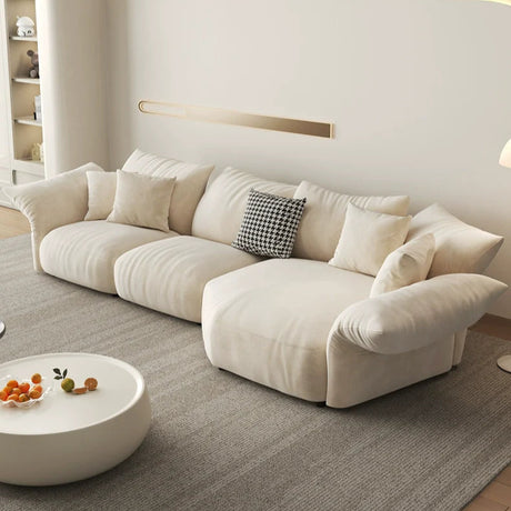 LATE AUTUMN Classic Cream Sofa with Elegant Details from LATE AUTUMN