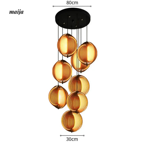 Hana Staircase Chandelier from Hongpengtang