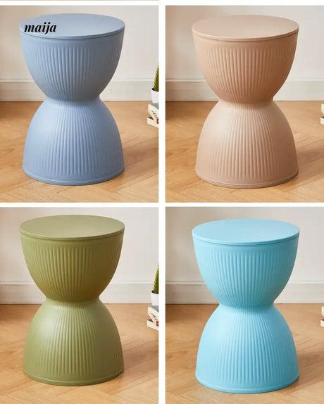 Pastel Hourglass Plastic Stool from Yishengtao