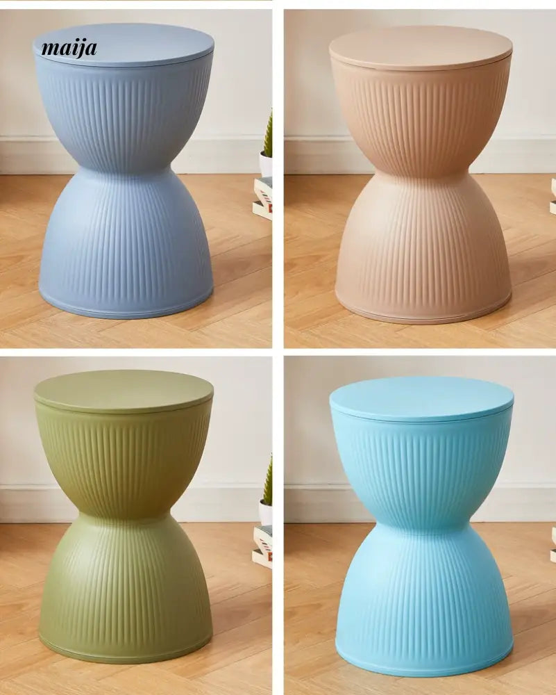Pastel Hourglass Plastic Stool from Yishengtao