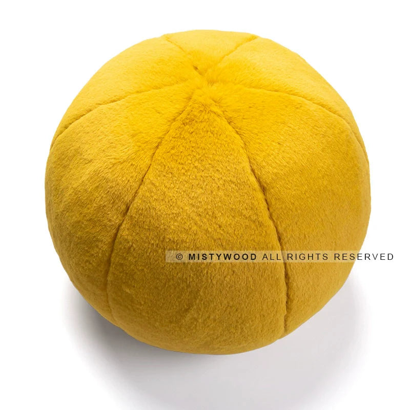 MISTYWOOD Yellow Plush Circular Decorative Pillow from MISTYWOOD