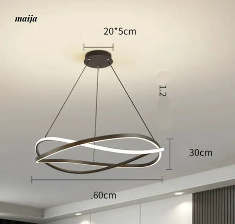 GVG Modern Intertwining Ring Ceiling Lamp from GVG