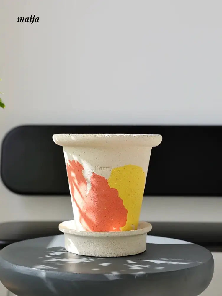 KERRY Handmade Abstract Colour Splash Flower Pot from maija
