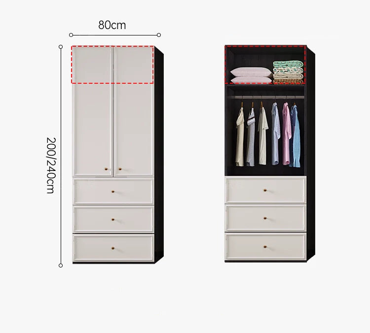 AIWO Orion One-Door Ceiling-High Wardrobe with Corner Desk Integration from AIWO