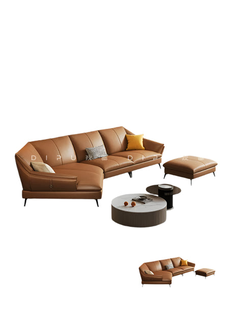 DIPU Jared Luxury Leather Corner Sofa from DIPU