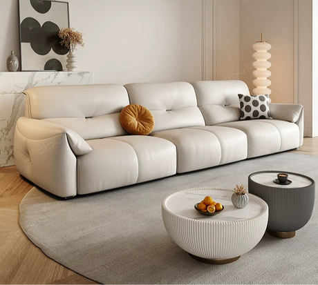 DIPU Dane Compact Cream Luxury Sofa from DIPU