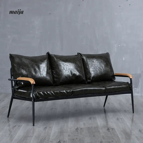 ANJI CHENJI Scandinavian Natural Wood Double Sofa from ANJI CHENJI