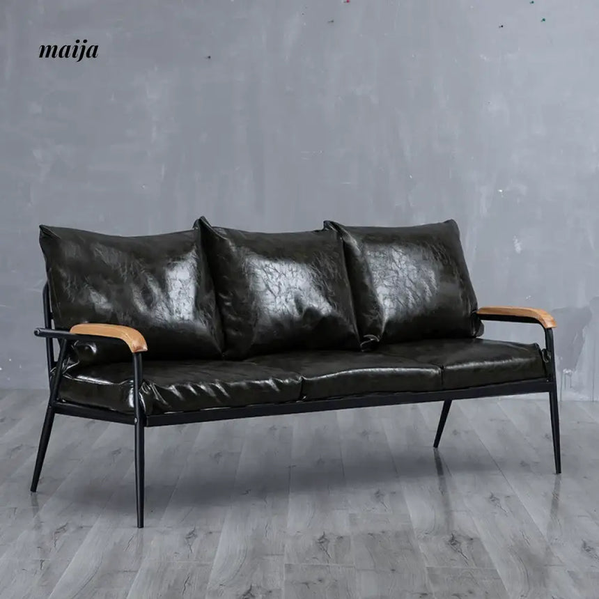 ANJI CHENJI Scandinavian Natural Wood Double Sofa from ANJI CHENJI