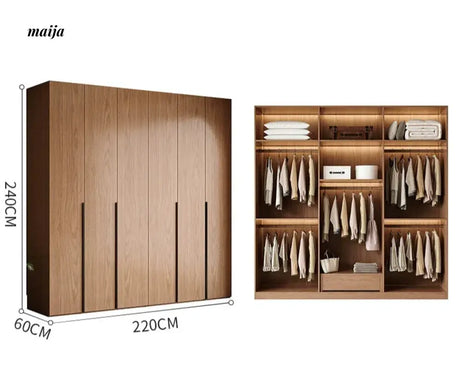 MEIHOUSE Antique Style Walnut Bedroom Large Wardrobe Cabinet from MEIHOUSE