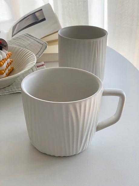 YASUKI Akira Chic Striped Ceramic Coffee Cup from YASUKI