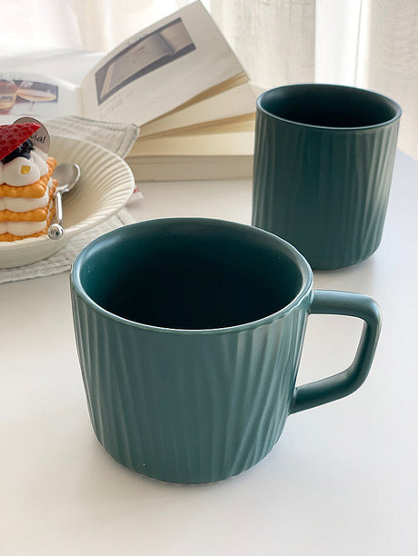 YASUKI Akira Chic Striped Ceramic Coffee Cup from YASUKI
