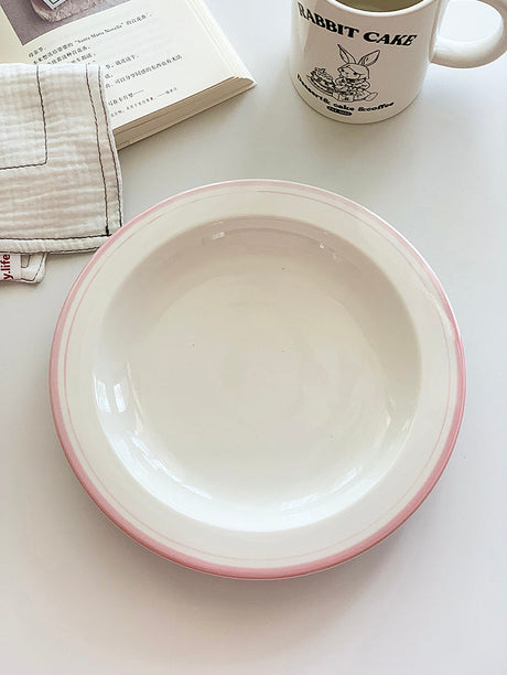 YASUKI Minja Retro Striped Ceramic Soup Bowl from YASUKI