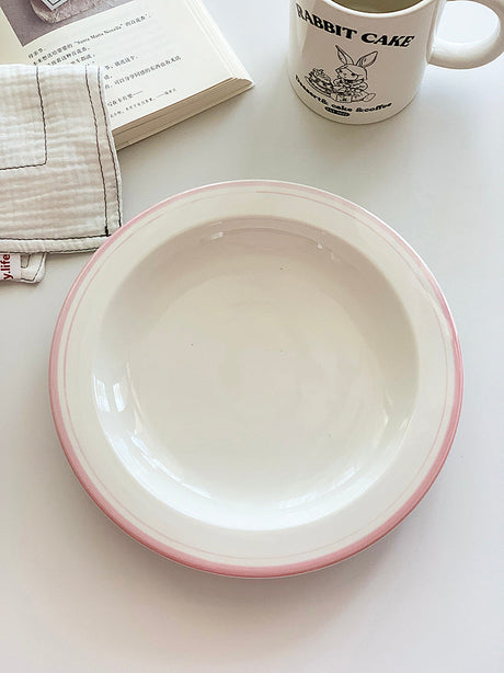 YASUKI Minja Retro Striped Ceramic Soup Bowl from YASUKI