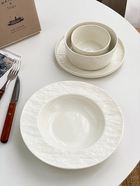 YASUKI Eleanor Elegant Nordic Stoneware Soup Bowl from YASUKI