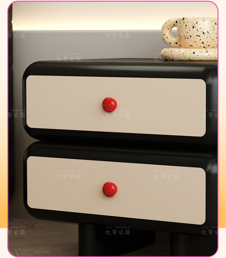 APARTMENT NO.7 Giovanni Chic Modern Black Bedside Table from APARTMENT NO.7