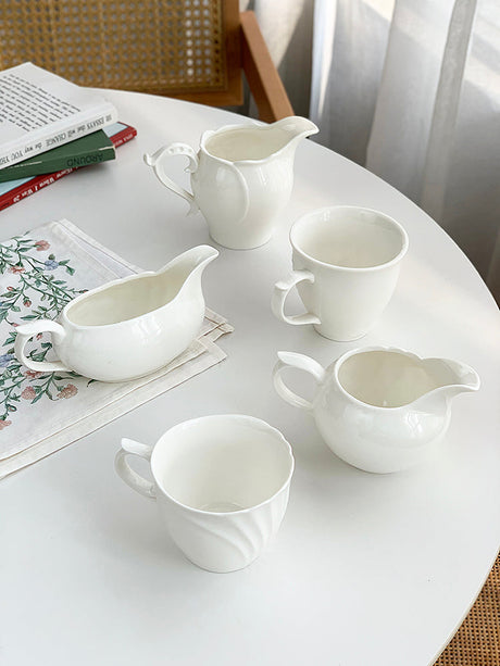 YASUKI Amelie Elegant Floral Relief Ceramic Coffee Set from YASUKI