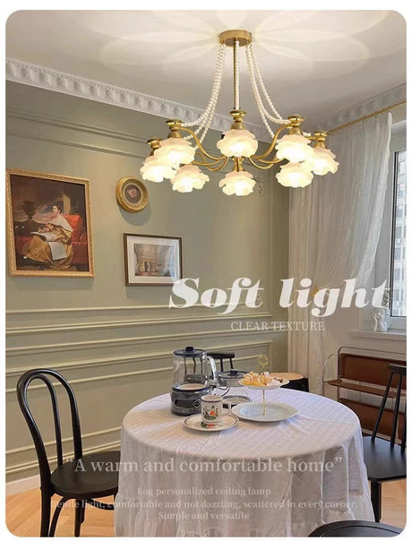 NANCY French Cream Style Glass Chandelier from NANCY