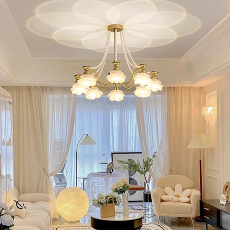 NANCY French Cream Style Glass Chandelier from NANCY