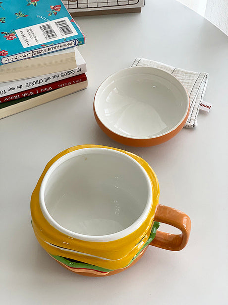 YASUKI Aria Whimsical Layered Burger Ceramic Cup from YASUKI