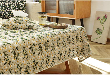 CHESTNUT COCOON Marisol Elegant Light Embroidered Tablecloth from CHESTNUT COCOON