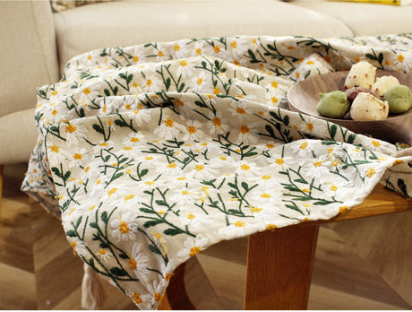 CHESTNUT COCOON Marisol Elegant Light Embroidered Tablecloth from CHESTNUT COCOON