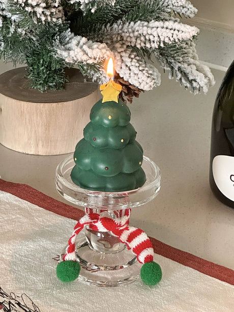 MELONGIRL Christmas Tree Snowman Candle from MELONGIRL