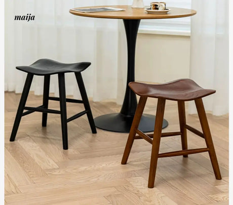 LAZYSPACE Oliver Cherry Wood Stool from LAZYSPACE