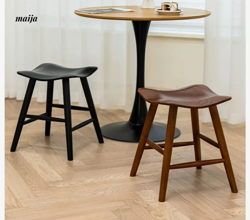 LAZYSPACE Oliver Cherry Wood Stool from LAZYSPACE