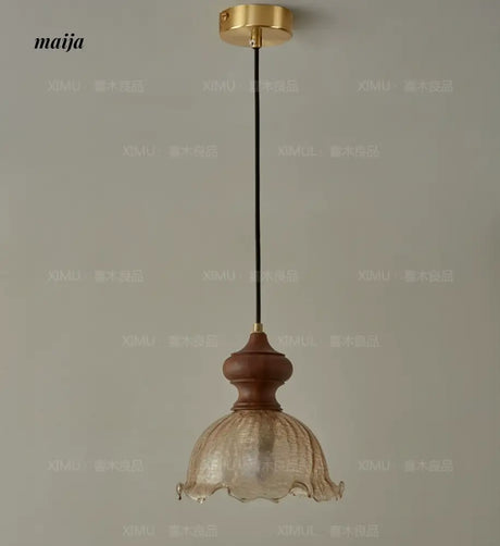 NANCY Retro Brass Bar Chandelier Glass Shade from NANCY