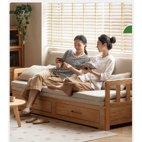 GENJI Andy Solid Wood Sofa Bed with Storage from GENJI
