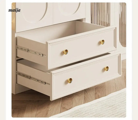 MEIHOUSE French Cream Wardrobe Modern Bedroom Storage Cabinet from MEIHOUSE