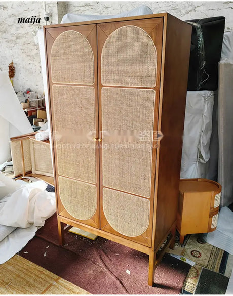 RATTAN CRAFTSMAN Retro Bedroom Wardrobe from RATTAN CRAFTSMAN