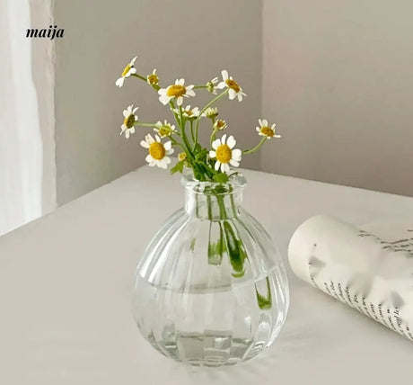BANKE Retro Glossy Flower-Shaped Small Vase from BANKE