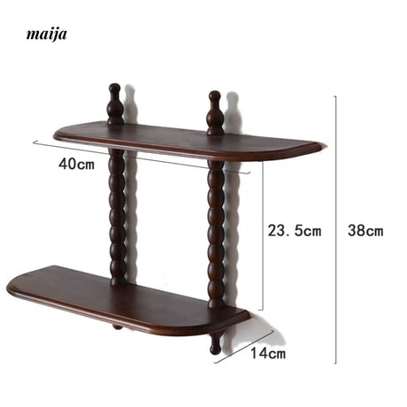 WULIHOME French Wooden Antique Wall-Mounted Shelf from WULIHOME