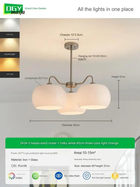 GVG Cream Persimmon Ceiling Lamp from Kaiyashi