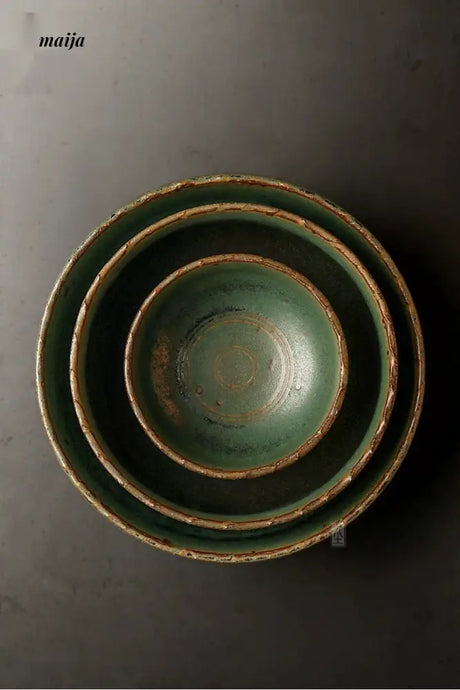 JOTO Rough Pottery Colorful Soup Bowl Japanese Style Tableware from JOTO
