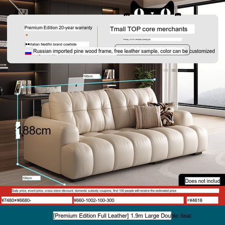 DIPU Nova Cream Cowhide Sofa from DIPU