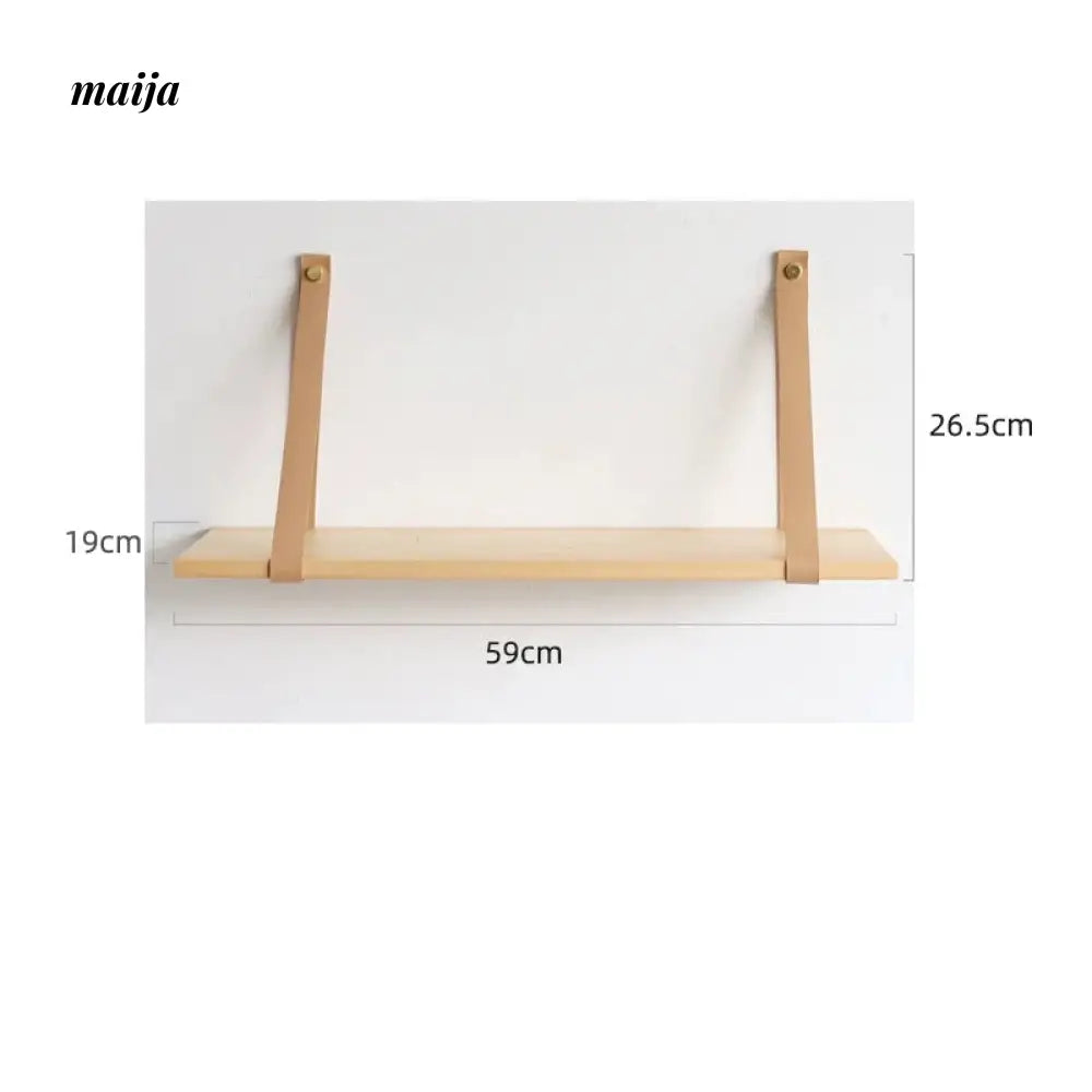 WULIHOME Solid Wood One-Line Shelf Rack with Desktop Storage