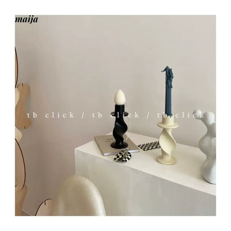 CLICK Twisting Ceramic Candle Tray Vintage Decor from CLICK